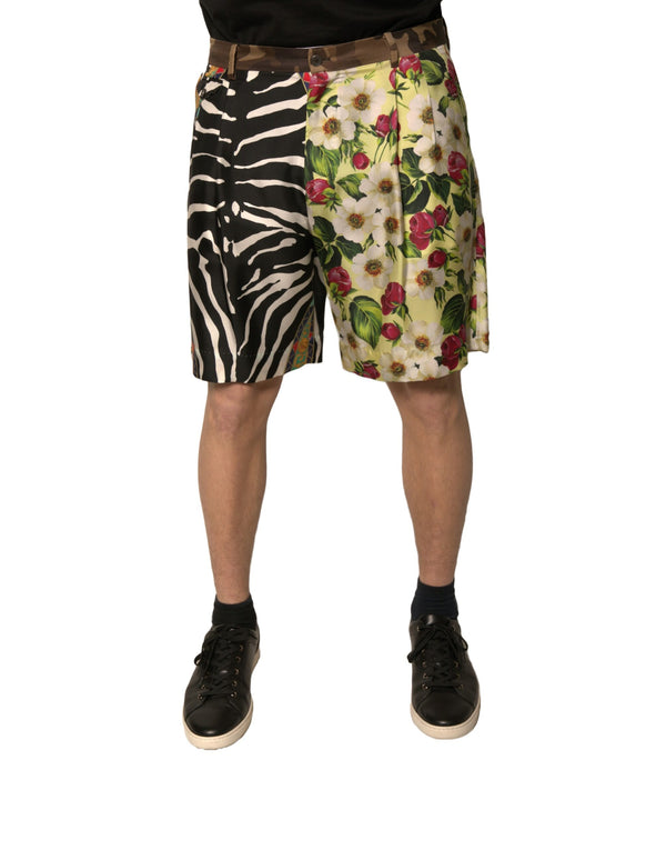 Dolce & Gabbana 100% Silk chino shorts in multicolor