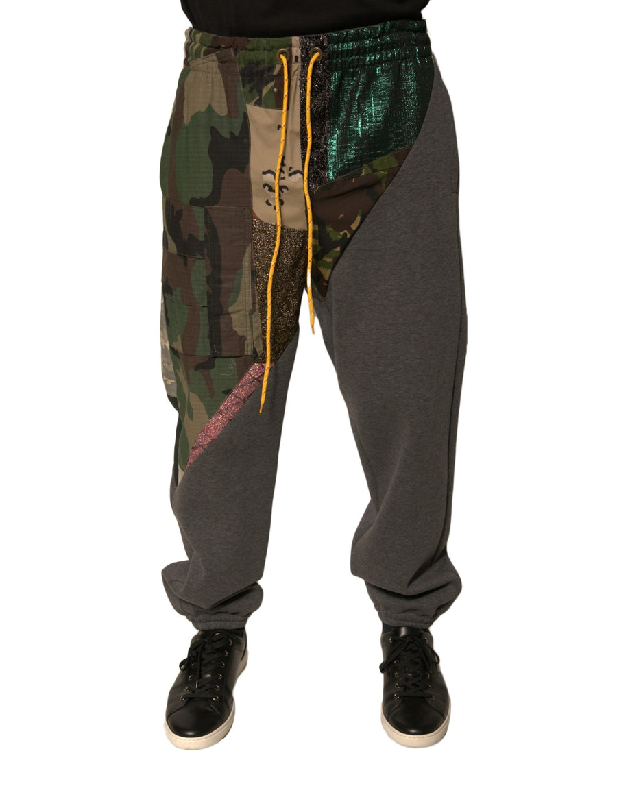 Dolce & Gabbana 64% Cotton 12% Polyester 12% Nylon 6% Silk 4% Acetate 2% Polyester Film Fiber joggers in multicolor