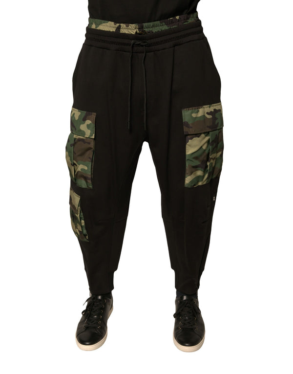 Dolce & Gabbana 63% Cotton joggers in black