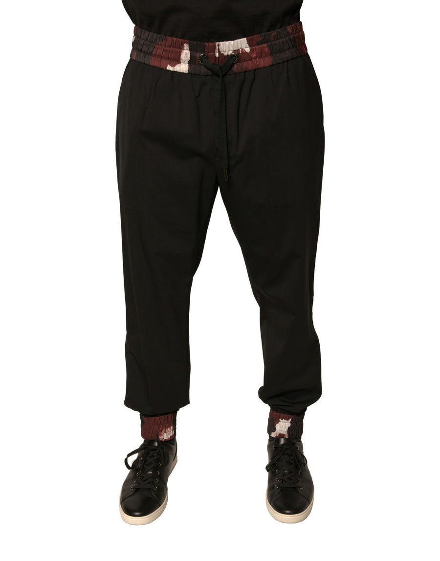 Dolce & Gabbana 80% Virgin Wool joggers in black