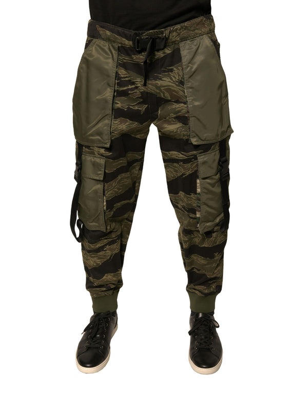 Dolce & Gabbana 70% Cotton cargo pants in green