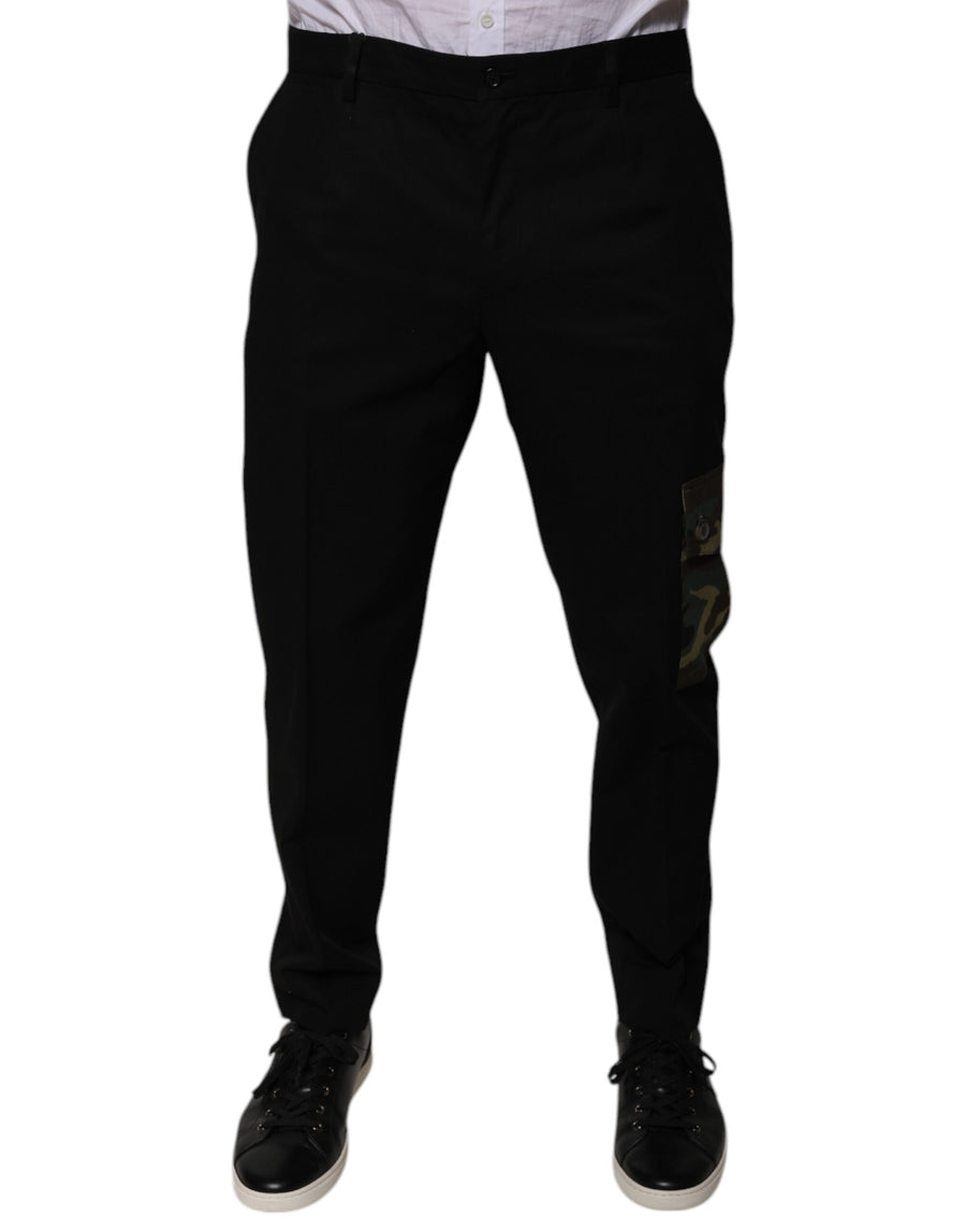 Dolce & Gabbana 98% Cotton cargo pants in black