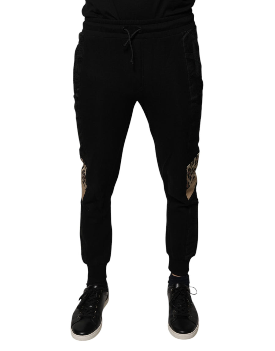 Dolce & Gabbana 44% Polyester 35% Cotton 16% Nylon 5% Viscose jogger pants in black