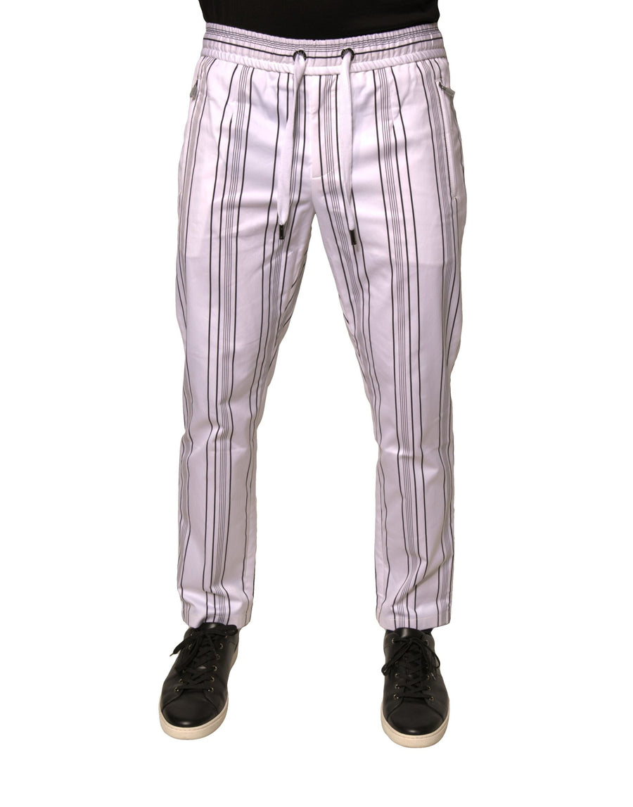 Dolce & Gabbana 58% Cotton trousers in white