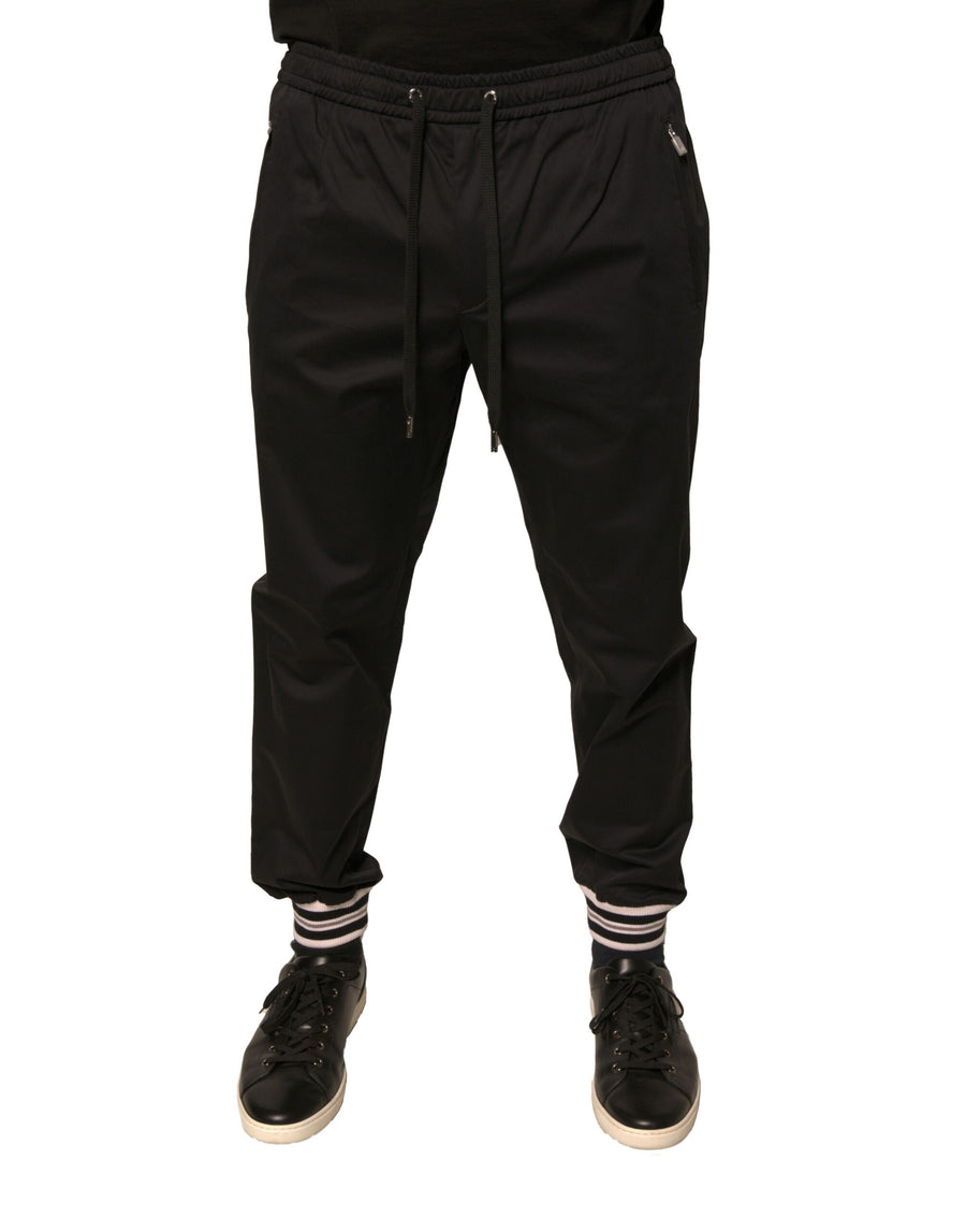 Dolce & Gabbana 97% Cotton 3% Elastane jogger pants in black