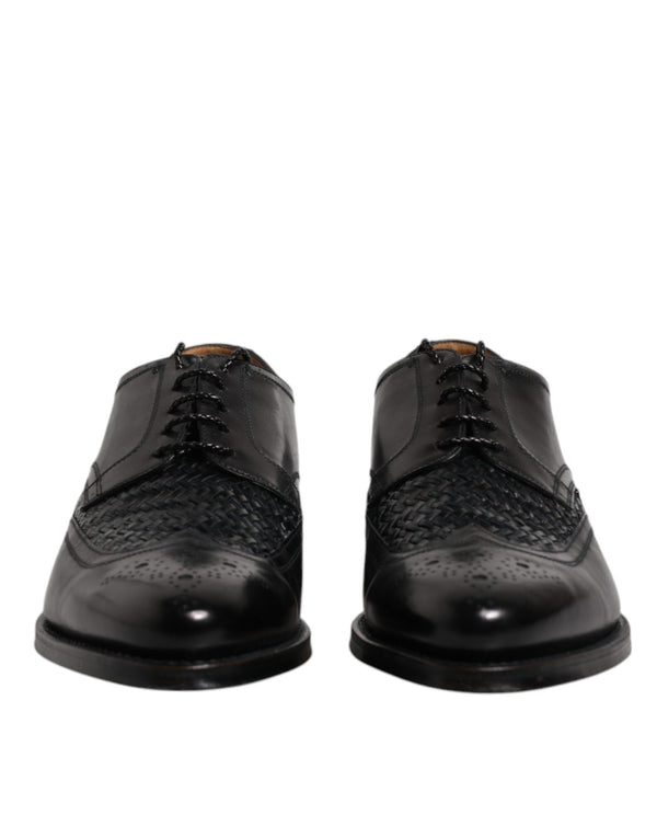 Dolce & Gabbana 62% Goatskin derby shoe in black