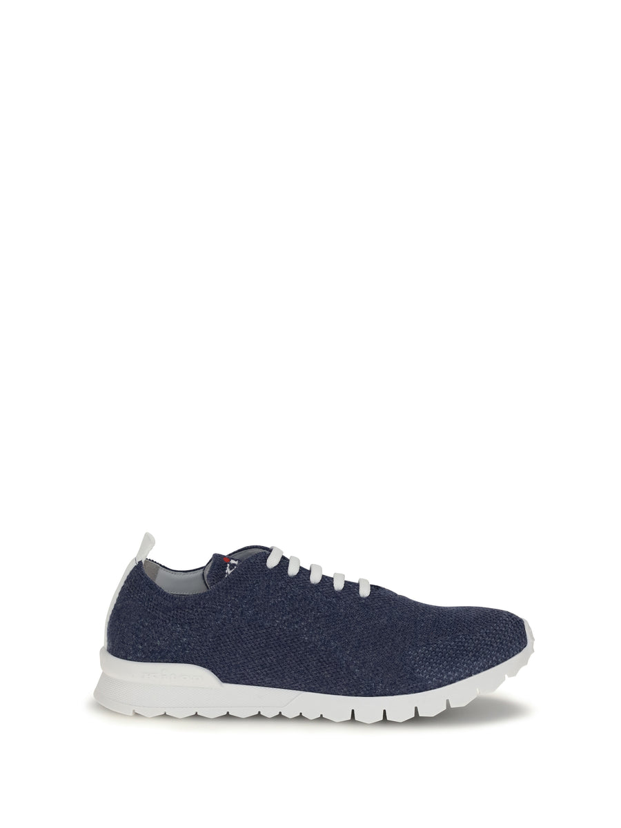 Kiton Upper: 100% Fabric; Sole: 100% Rubber sneaker in navy