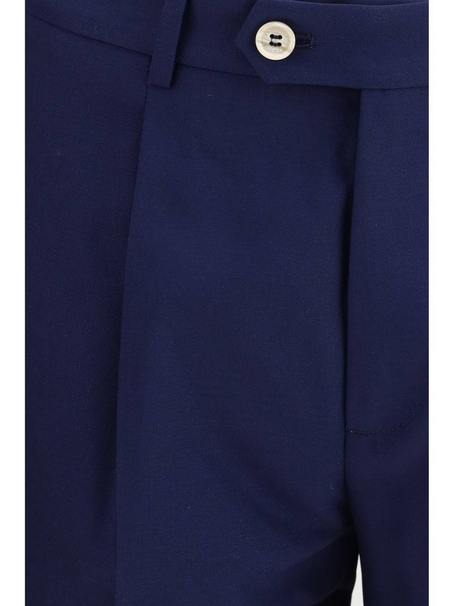 Single-Breasted Suit Navy Wool (fleece) Suits