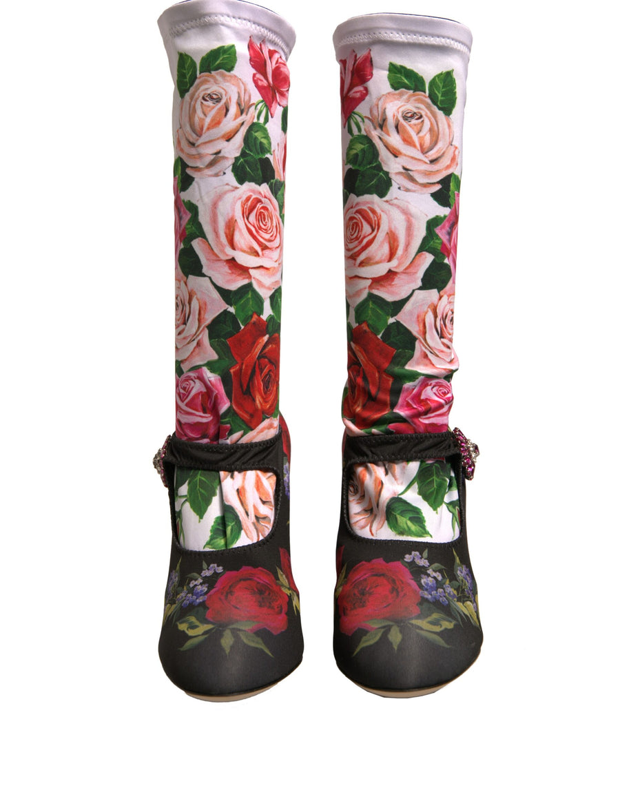 Dolce & Gabbana 42% Nylon 35% Polyester 14% Elastane 6% Viscose 3% Silk boot in black