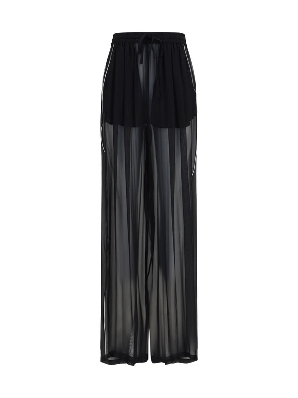 Dolce & Gabbana 100% silk trousers in black