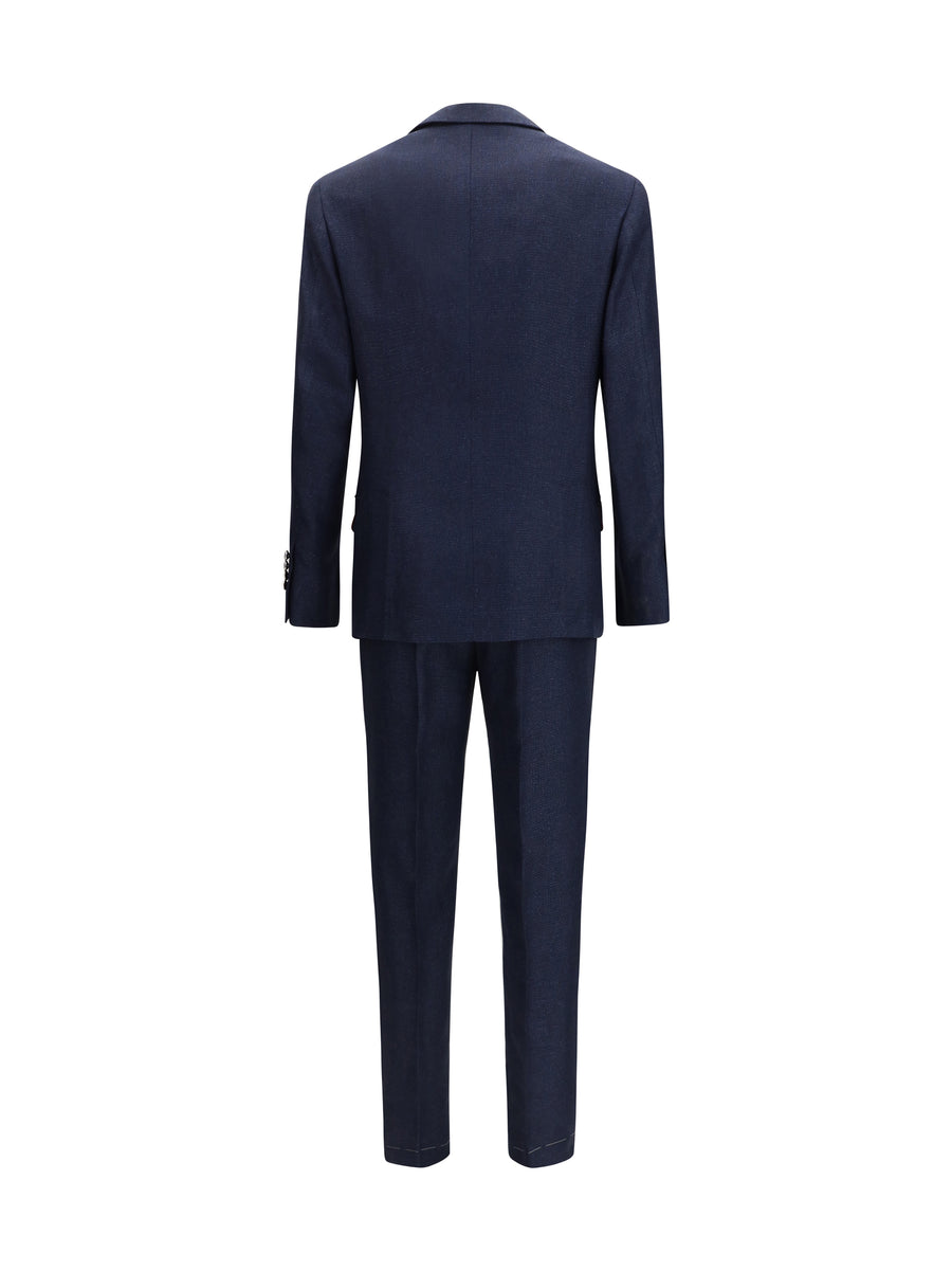 Two-Piece Suit Navy Wool (ovis Aries) Suits