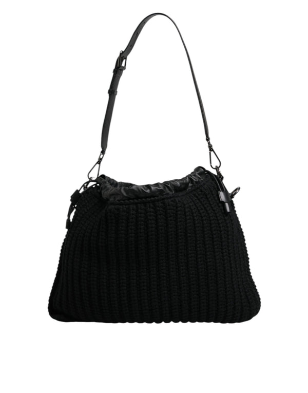 Dolce & Gabbana 70% Cashmere shoulder bag in black
