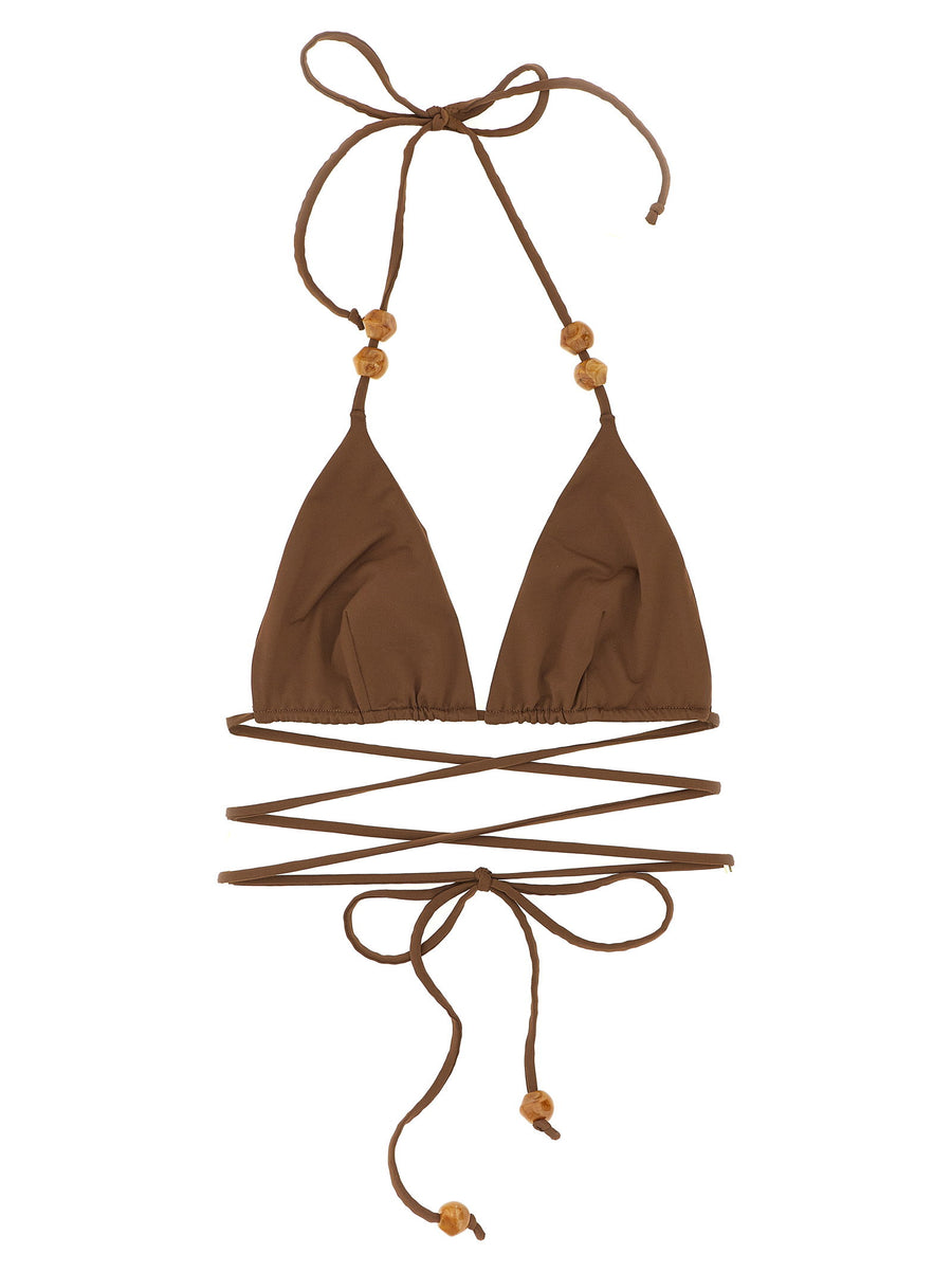 Magda Butrym RE 26 Bikini Top — Brown