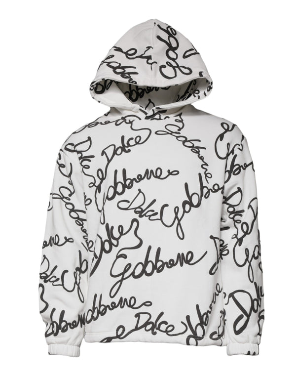 Dolce & Gabbana 80% Cotton 20% Polyester hoodie in white