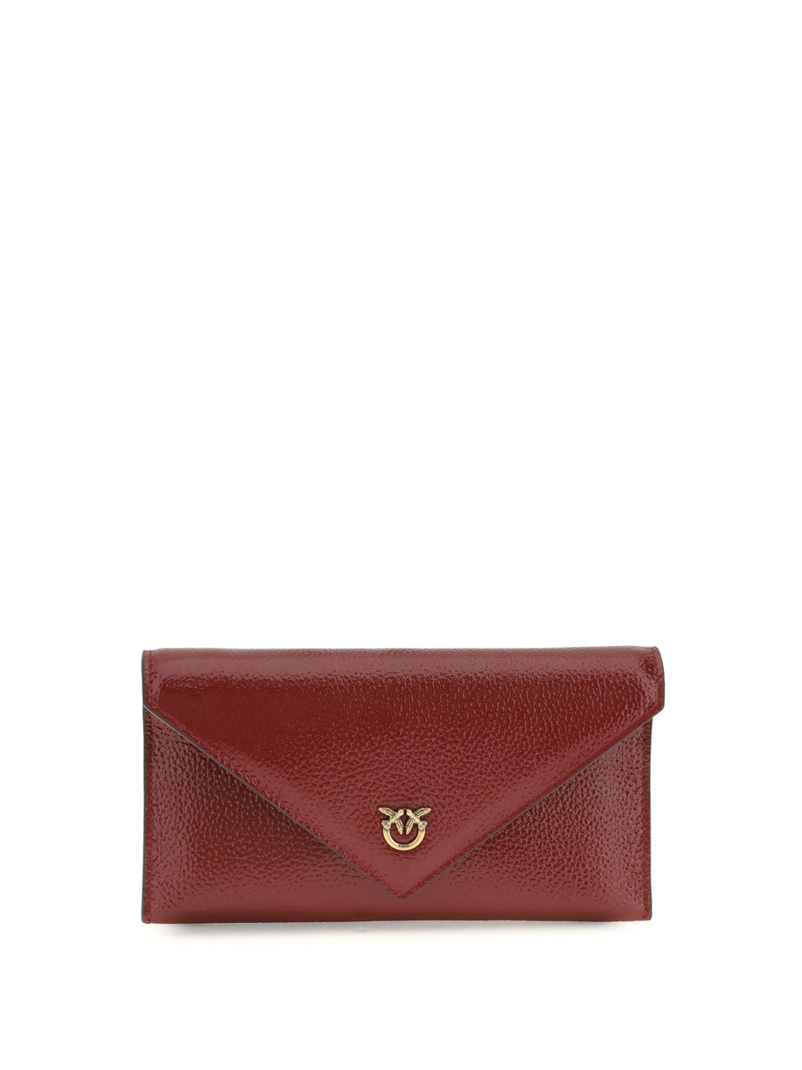 Pinko 100% calf leather (Bos Taurus) clutch in red