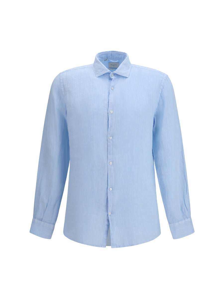 Brooksfield 100% Linen shirt in blue