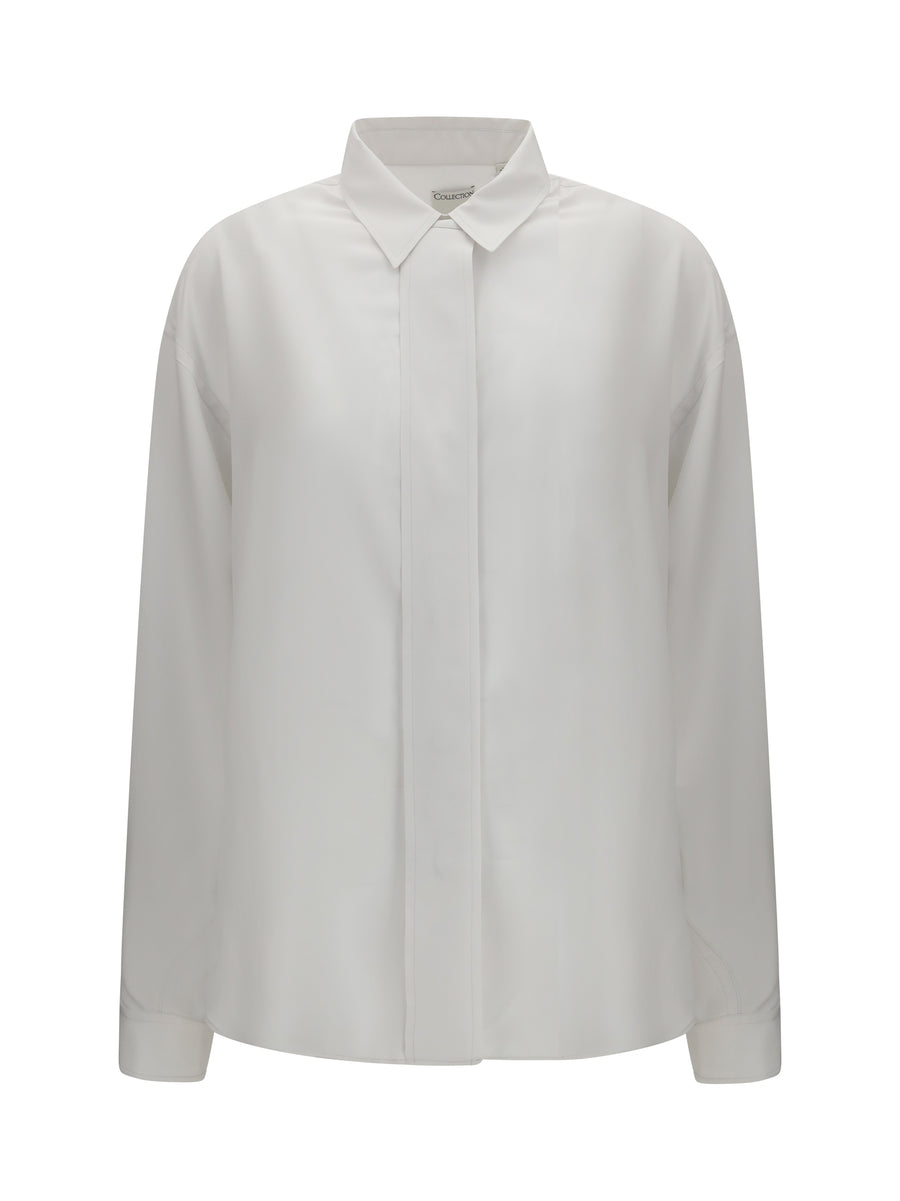 Calvin Klein 100% Silk shirt in white