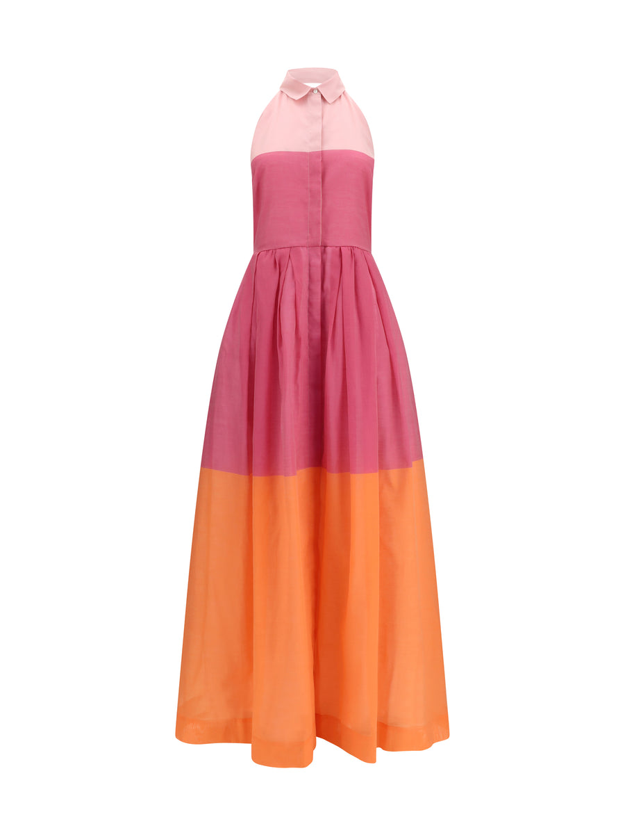 Sara Roka 69% Cotton; 31% Silk dress in orange