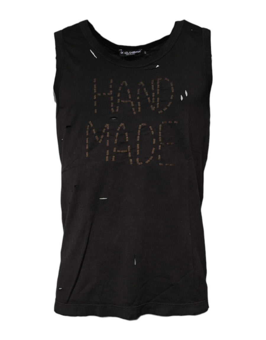 Dolce & Gabbana 100% Cotton tank top in black