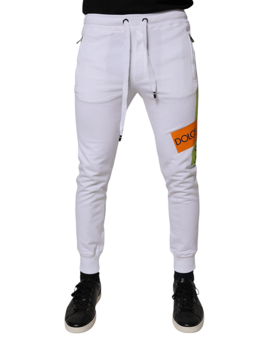 Dolce & Gabbana 100% Cotton joggers in white
