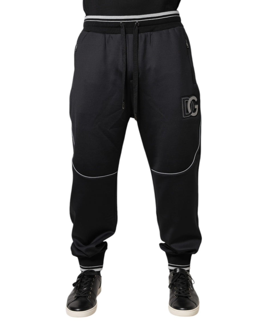 Dolce & Gabbana 93% Polyester 7% Elastane joggers in black