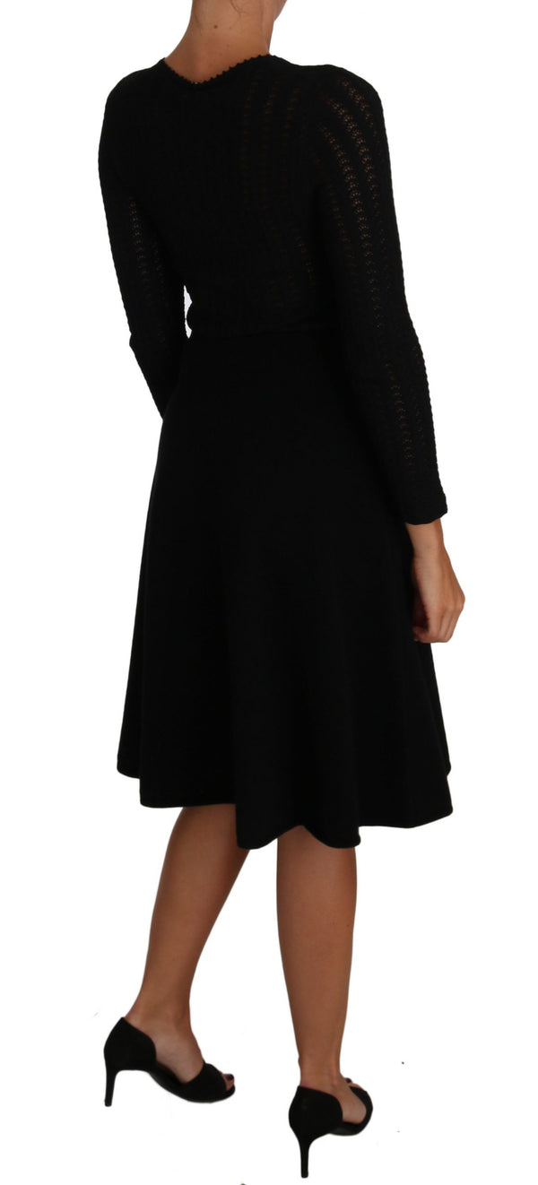 Dolce & Gabbana 50% wool dress in black