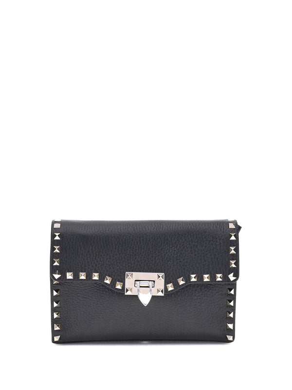 Valentino Garavani 100% calf leather (Bos taurus) shoulder bag in black