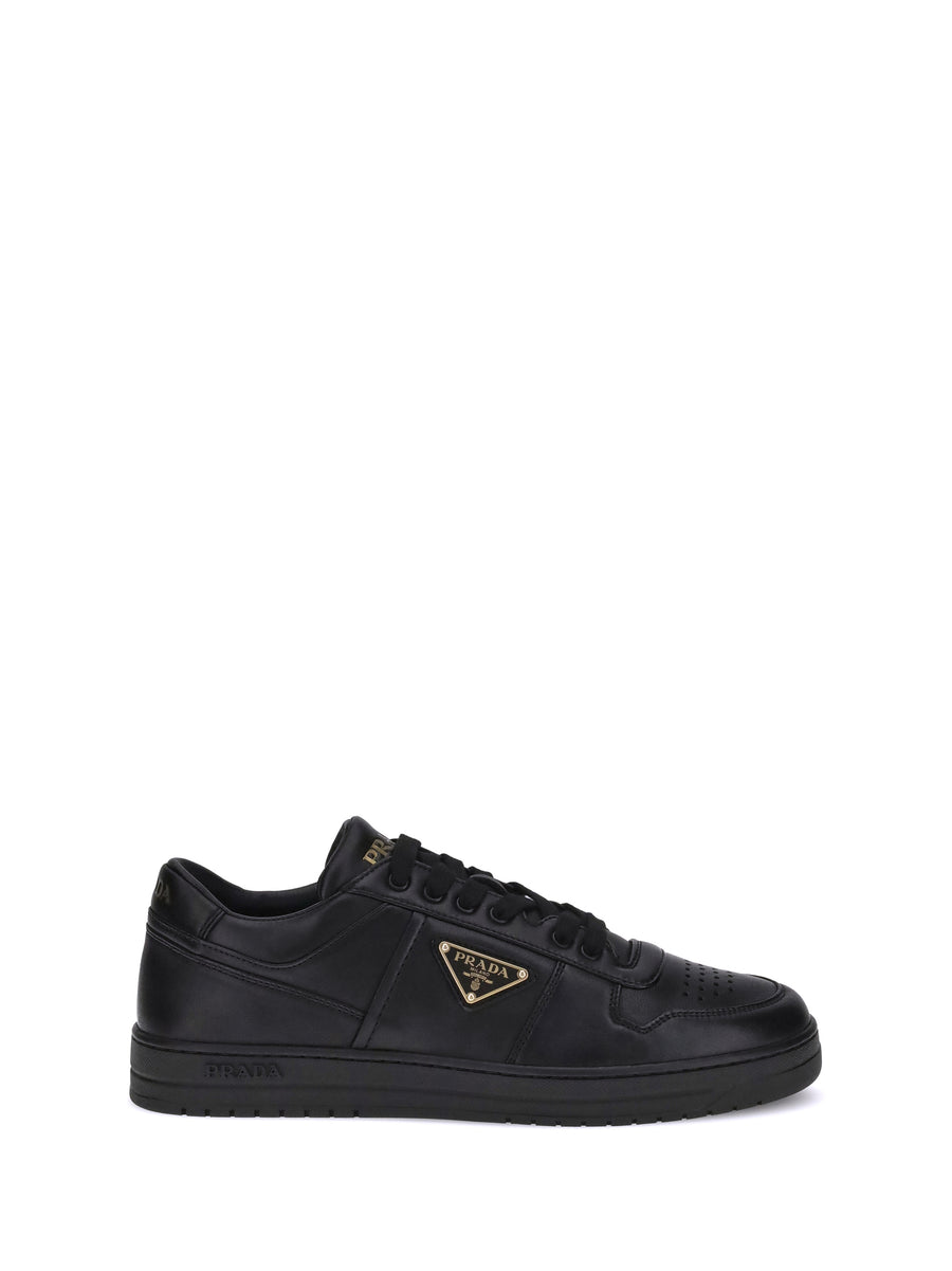 Leather Sneakers Downtown Black Trainers