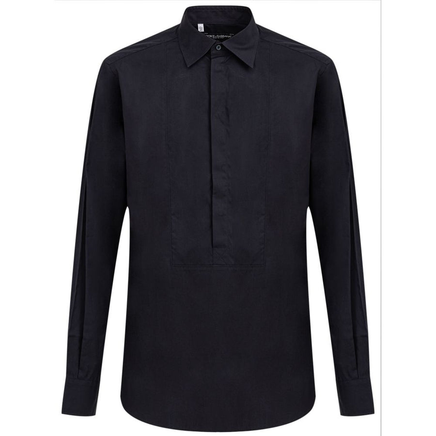 Dolce & Gabbana Stretch cotton poplin shirt in navy