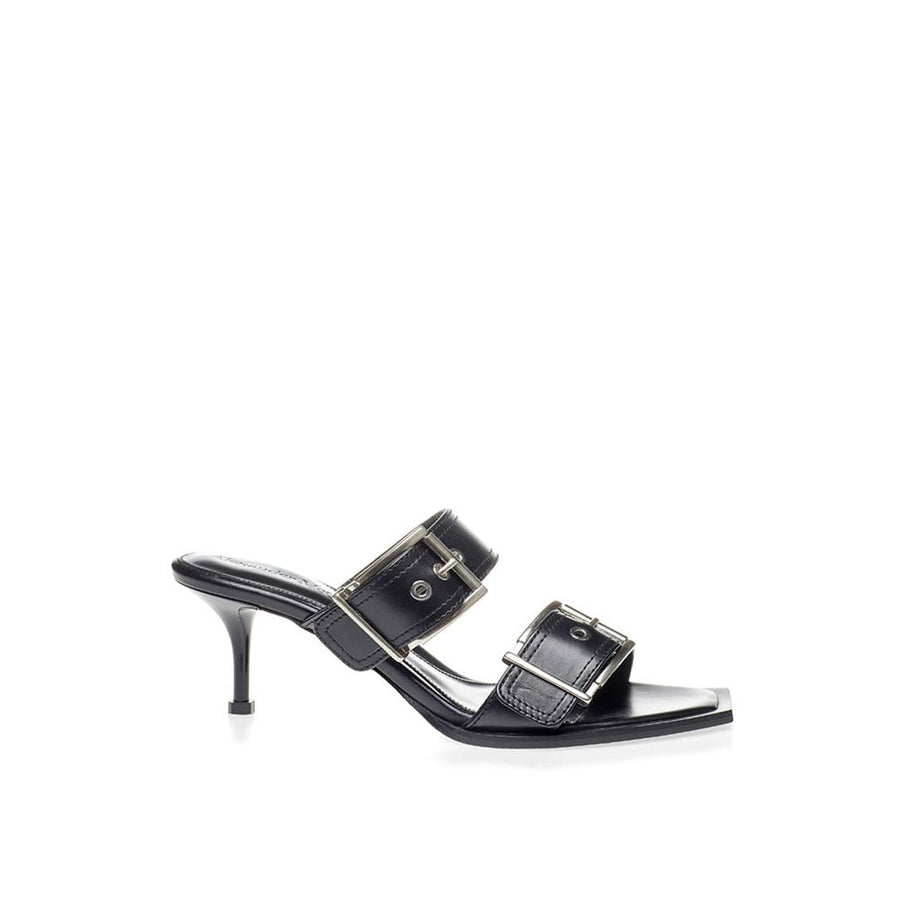 Alexander McQueen 100% Leather sandal in black