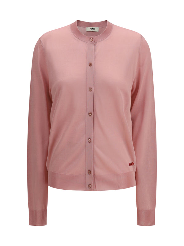 Fendi 98% Viscose cardigan in pink
