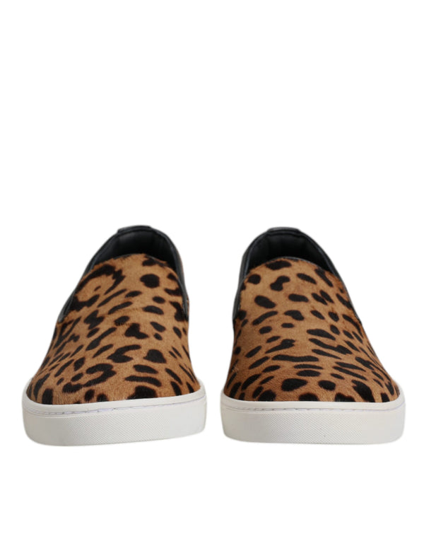 Dolce & Gabbana 86% Calf Fur 14% Calf Leather slip-on in brown