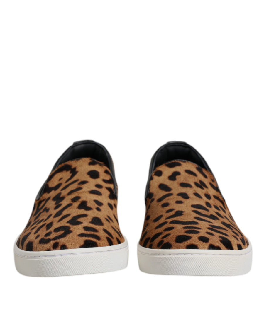 Dolce & Gabbana 86% Calf Fur 14% Calf Leather slip-on in brown