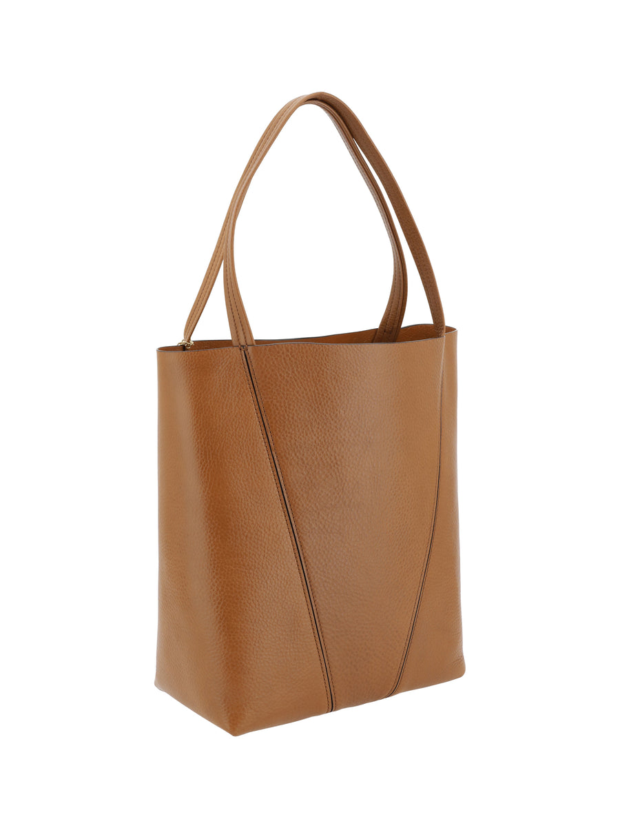 Shoulder Bag Spin Clay Brown Calf Leather