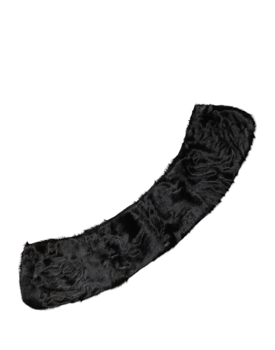 Dolce & Gabbana 100% Lamb Fur scarf in black