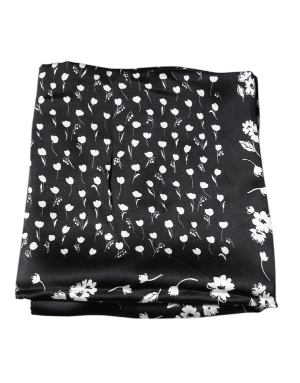 Dolce & Gabbana 100% Silk scarf in black