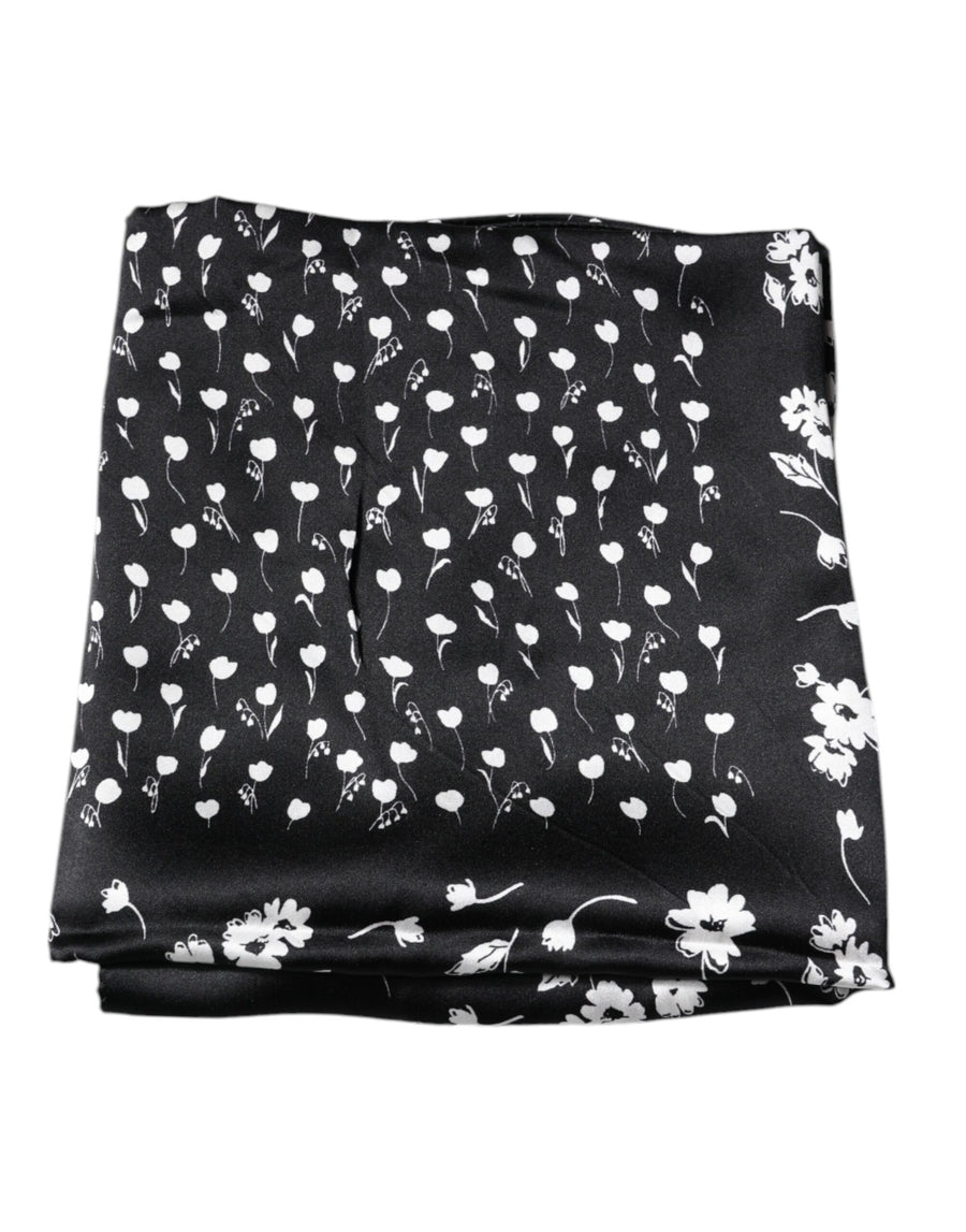 Dolce & Gabbana 100% Silk scarf in black