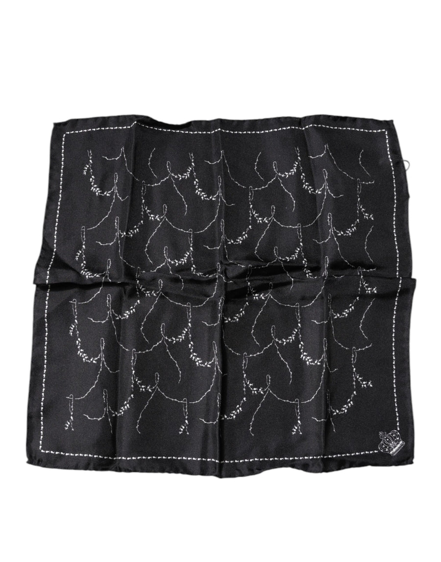Dolce & Gabbana 100% Silk handkerchief in black