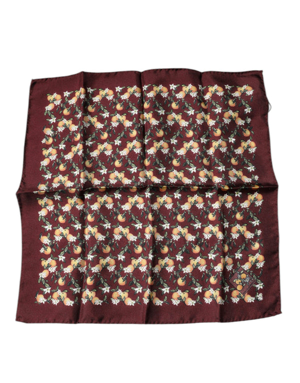 Dolce & Gabbana 100% Silk handkerchief in maroon