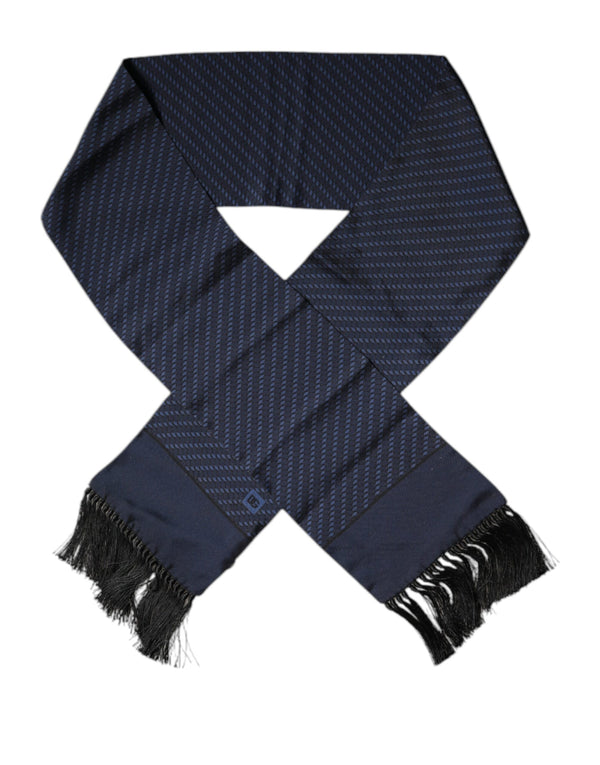 Dolce & Gabbana 100% Silk scarf in navy