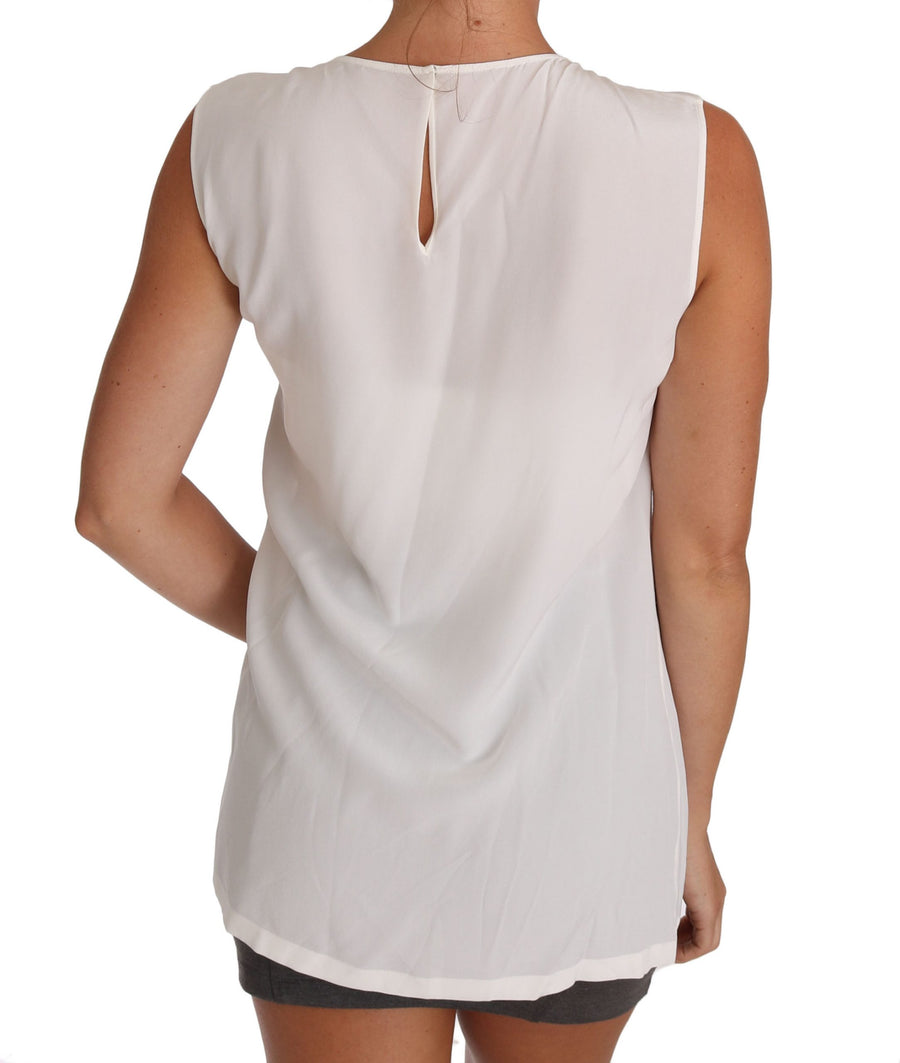 Dolce & Gabbana 100% Silk tank top in white