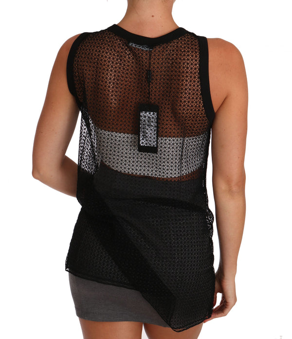 Dolce & Gabbana 90% Rayon tank top in black