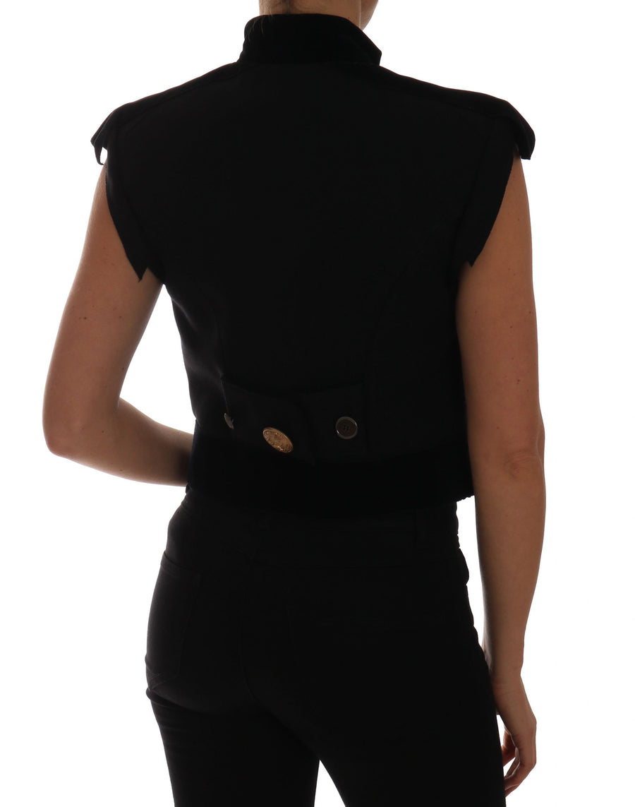 Dolce & Gabbana 70% Cotton vest in black