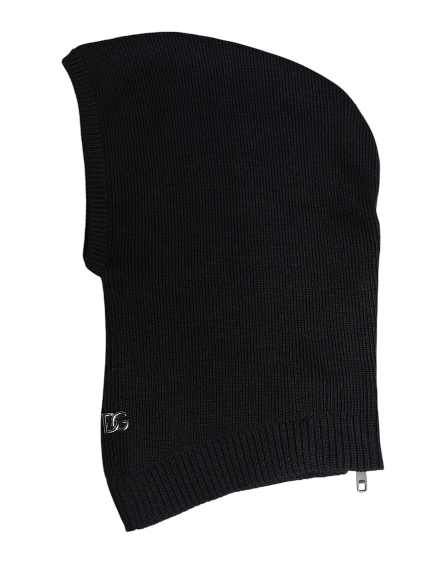 Dolce & Gabbana HAT9729 90% Virgin Wool balaclava in black