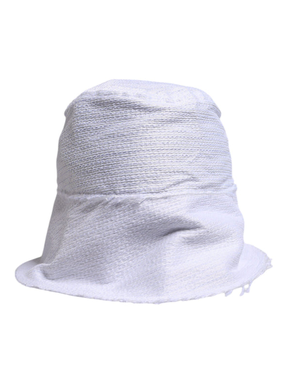 Dolce & Gabbana HAT9756 86% Polyester 9% Nylon 5% Silk bucket hat in white