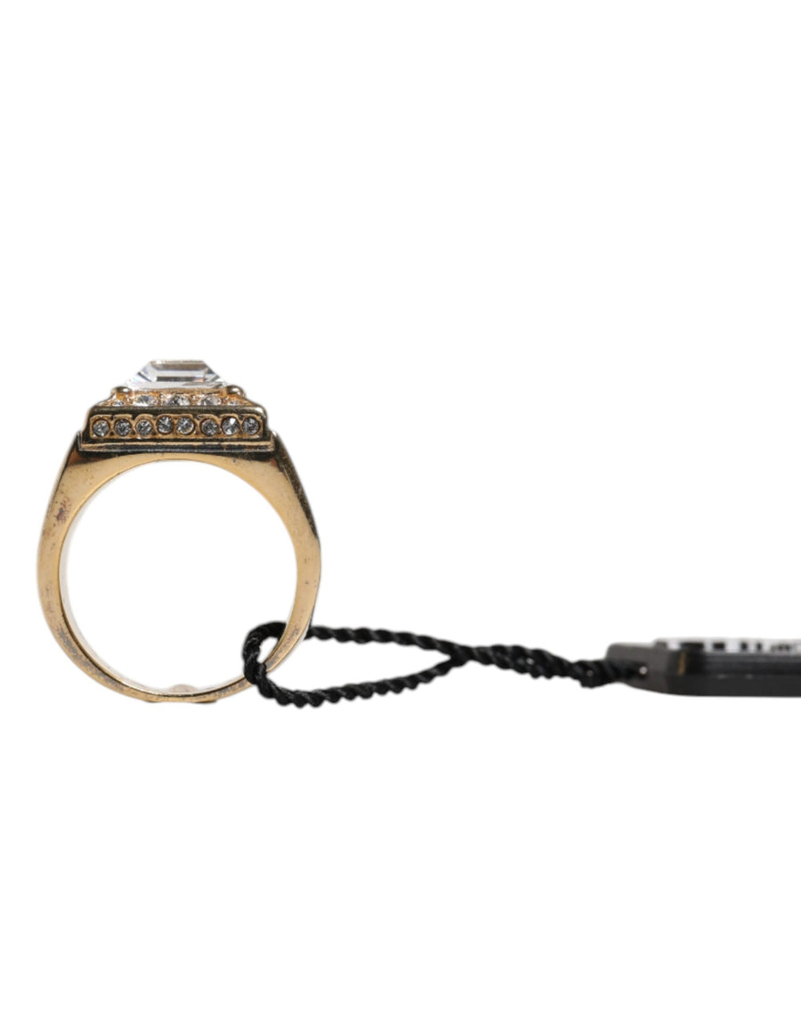 Dolce & Gabbana 70% Sterling Silver 925 30% Glass ring in gold