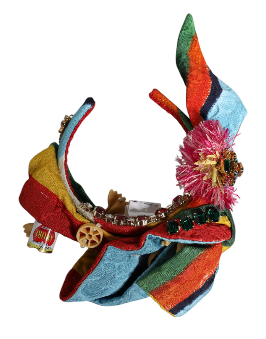 Dolce & Gabbana 64% Viscose diadem headband in multicolor