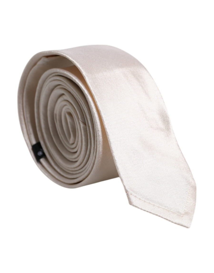 Dolce & Gabbana 100% Silk necktie in white