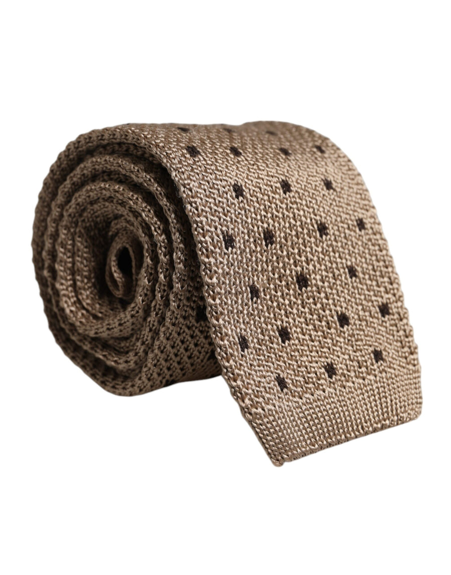Dolce & Gabbana 95% Silk 5% Wool necktie in beige