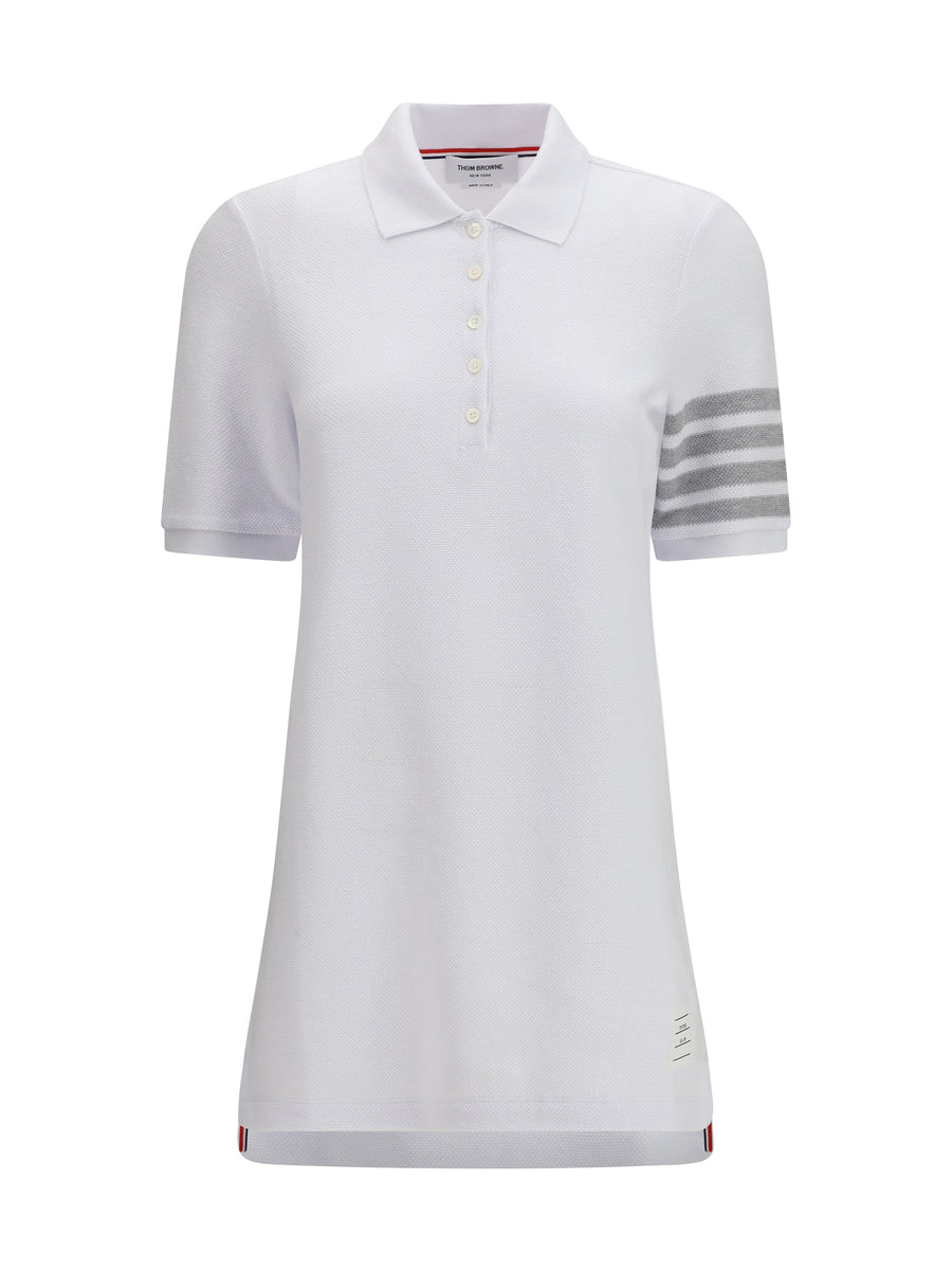 Thom Browne 100% Cotton polo dress in white